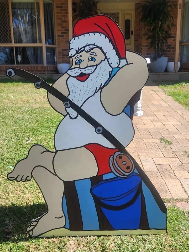 Fishing Santa